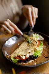 Clătită de ovăz cu pui