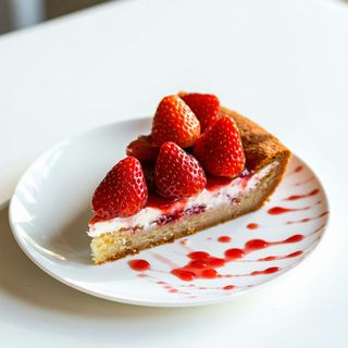 Prăjitură vegană cu căpșuni