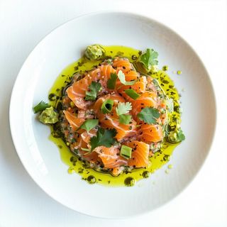 156. Tartare di salmone e tonno marinato