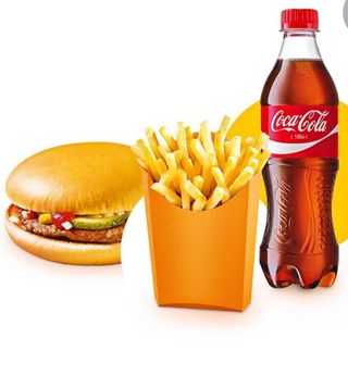 Бургер комбо с говяжьей котлетой 