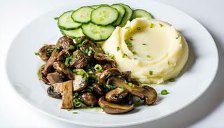 Wątróbka z indyka z podgrzybkami