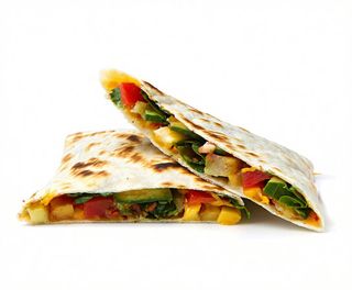 Piadina con crudo e erbe cotte