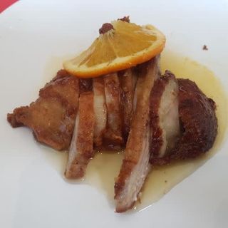 Pato rebosado al limón