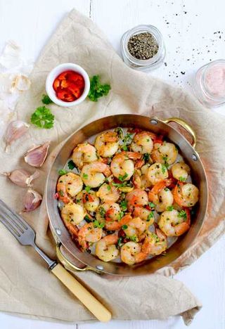 Krewetki z czosnkiem