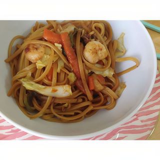 27.Tallarines Con Gambas