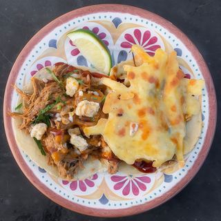 Takos Costilla De Cerdo Barbacoa A La Concha Con Costra De Queso (2 Uds.)