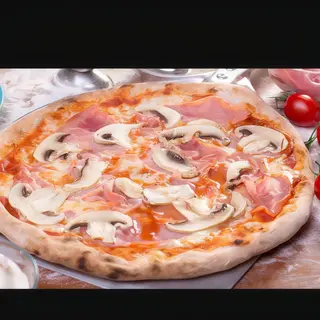 Prosciutto Y Funghi. (33 cm )
