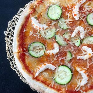 Vega pizza con gambas (33 cm.)