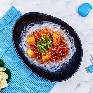 Creveti crunch dulci acrisori cu mango