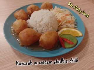 Kurczak w cieście słodkie chilli (ostry)