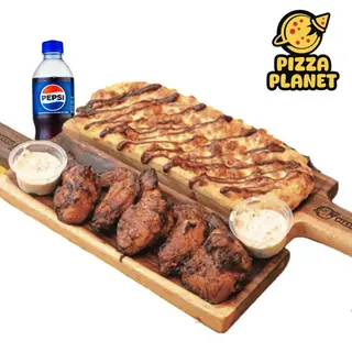 Pocket Pizza with 5 Wings and 330ml Soda