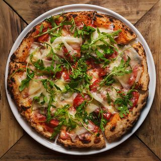 Margherita rucola pomodorini raspadura