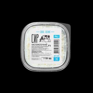 Сир кисломолочний ТМ "Своє. Свіже" 9%, 350г (53707)