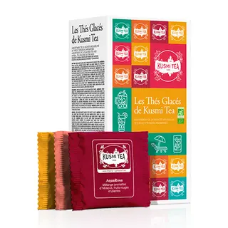 Kusmi Tea - Les Thés Glacés de Kusmi Tea bio - Conjunto de oferta de 24 saquetas de chá gelado