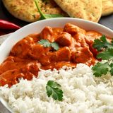 pollo tika masala con arroz O pan