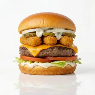 Mozzarella sticks burger