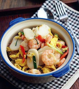 27. Gnocchi di riso con gamberi