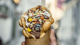 Rainbow waffle