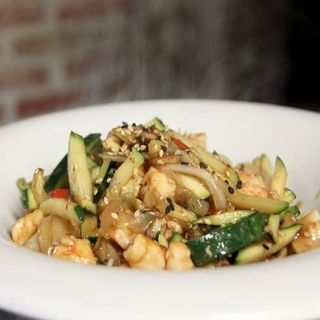 Thai wok de langostinos