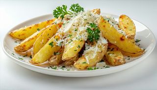 Cartofi wedges cu telemea