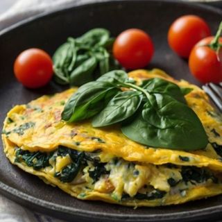 Omelette Végétarienne au épinards 