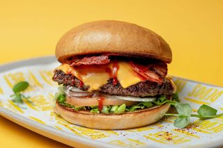 Hamburguesa Con Bacon Y Queso