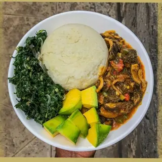 Ugali with Matumbo