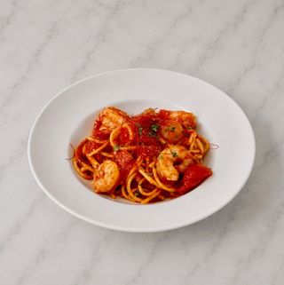 SPAGHETTIS GAMBÓN ROJO ALLA DIAVOLA