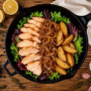 Tagliata di pollo e patate
