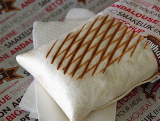 Menú de taco de pollo a la plancha