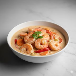 Gamberi con latte di cocco