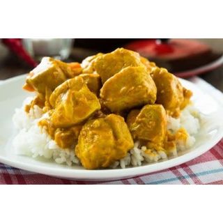  Arroz Blanco con pollo curry (poco picante) 