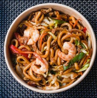 Yakiudon De Gambas