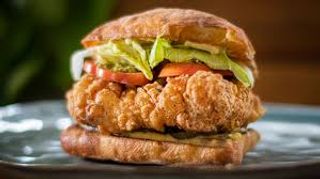 Fried chicken burger