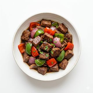 Ternera Vietnamita Con Pimiento Y Cebolla