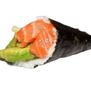 120. Temaki De Salmón Y Aguacate (1 Pza.)