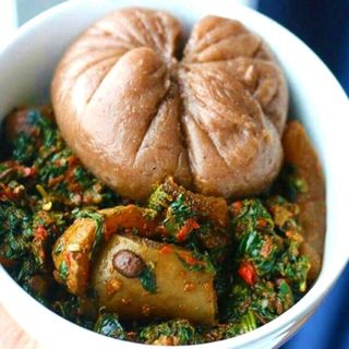 Amala with efo-riro n ogunfe