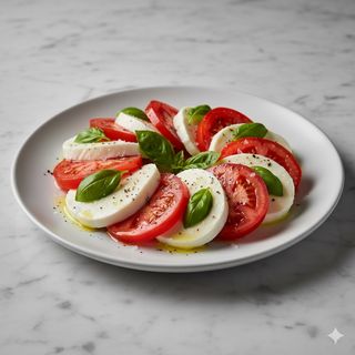 Caprese di bufala con pomodori cuore di bue