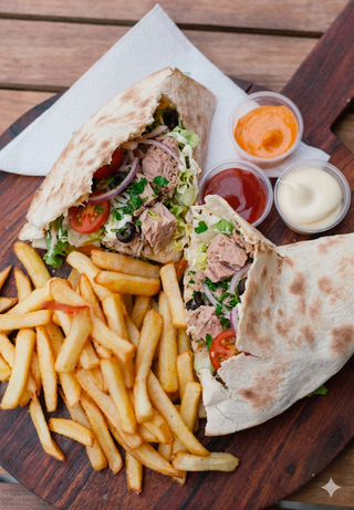 Makloub Thon, Frites