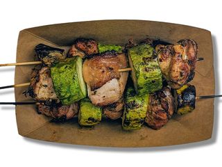 Солодкий Лисий шашлик з кабачками 410 г (360 гg)