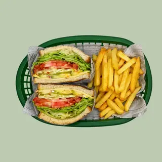 Sándwich Vegetariano + Patatas fritas