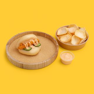 Бао със скарида + Чипс от скариди