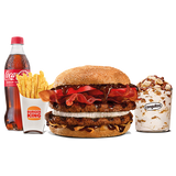 Menú Completo Grand Whiskey BBQ  Grande (2 Carnes) 