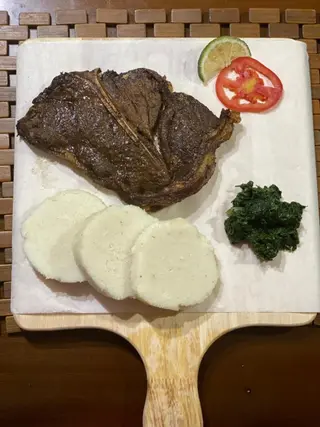 T-Bone With White Ugali