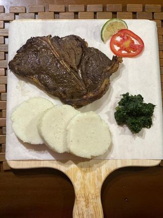 T-Bone With White Ugali