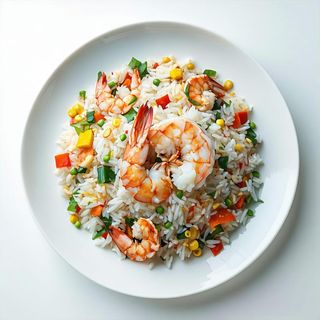 Riso thailandese al frutti di mare