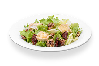 Свежа салата с печено френско козе сирене