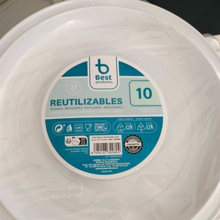 Platos desechables pack 10 und