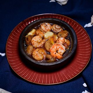 შემწვარი კრევეტები კარაქში 