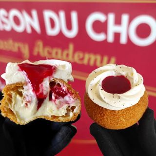 Chou vanille framboise 